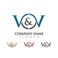 V Letter Logo Template vector