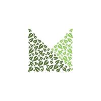 Logos of green Tree leaf ecology vector