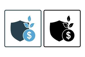 safe investment icon. icon related to investments and financial concepts. Solid icon style. Simple vector design editable