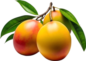 ai generatief ,mango fruit, vers mango's, geel mango, png