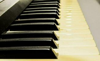 a close up of a piano keyboard photo