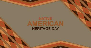 Native American Heritage Day background. vector