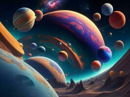 planets and space illustration photo