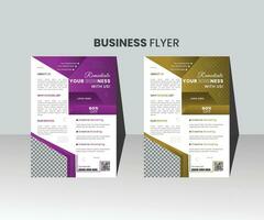 Flyer Template Geometric shape used for business poster layout, business flyer template with minimalist layout, Easy to use and edit. vector