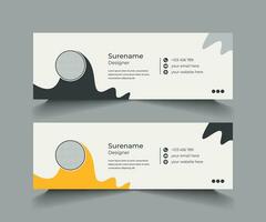 Modern and minimalist email signature or email footer template vector