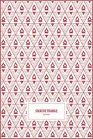 creative pattern design of unique red triangle vector