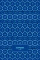 multiple rings pattern with dark blue background vector