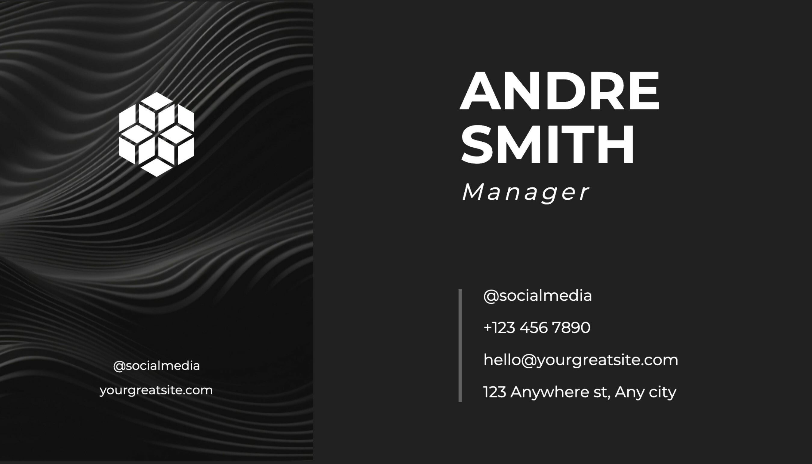 modern business card