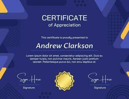 Modern Business Blue Certificate template