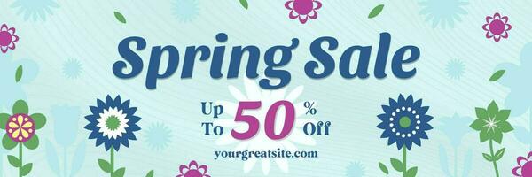 Floral Spring Sale Twitter Header template