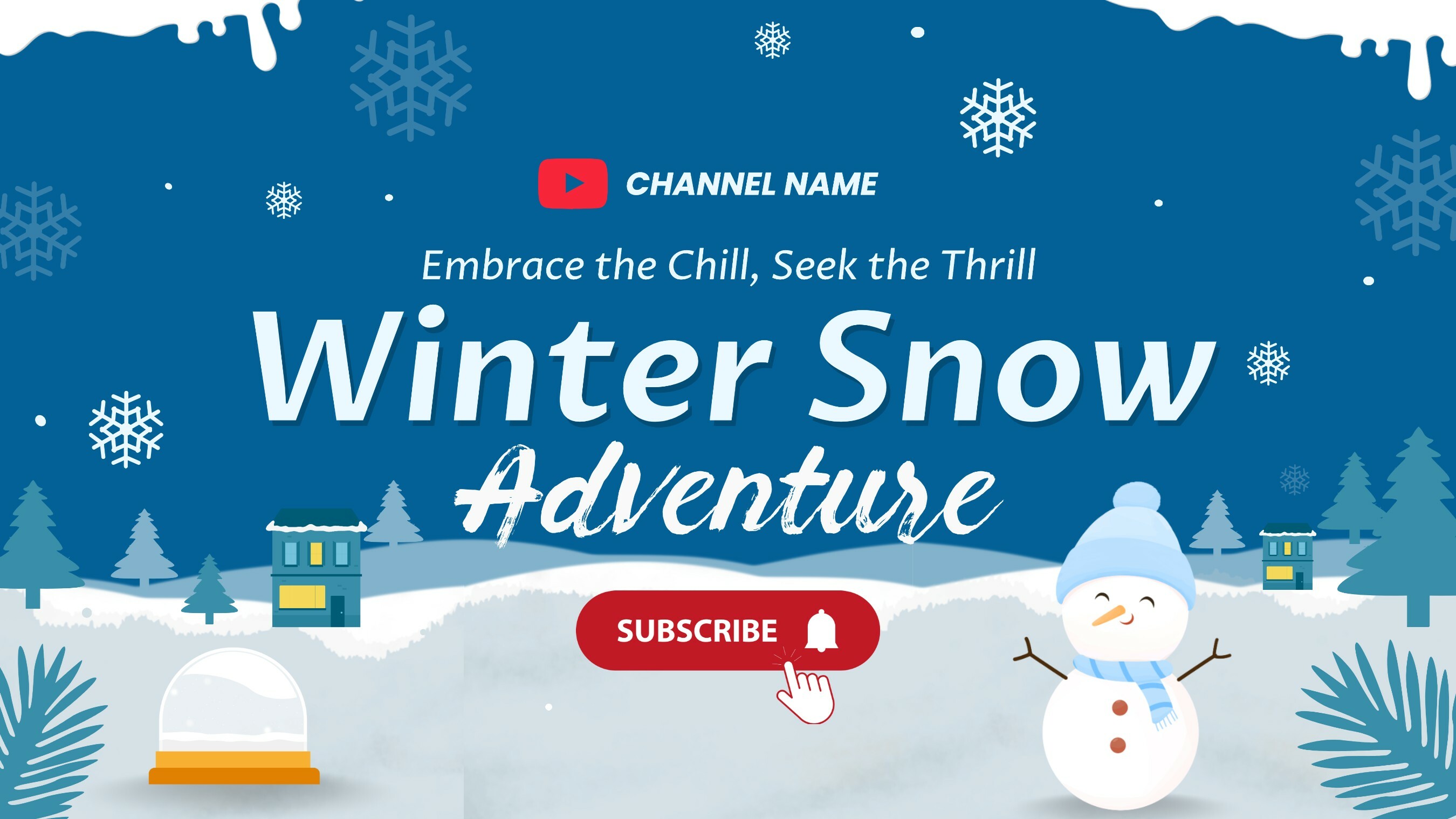 Seasonal Winter Snow Adventure Youtube Banner