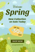 Seasonal Spring Sale Pinterest Graphic template