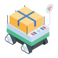 Modern Collection of Delivery Services Isometric Icon vector