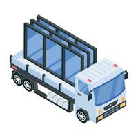 Modern Collection of Delivery Services Isometric Icon vector