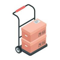 Modern Collection of Delivery Services Isometric Icon vector