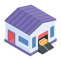 Modern Collection of Delivery Services Isometric Icon vector