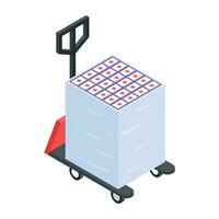 Modern Collection of Delivery Services Isometric Icon vector