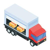 Modern Collection of Delivery Services Isometric Icon vector