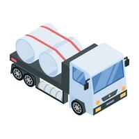 Modern Collection of Delivery Services Isometric Icon vector