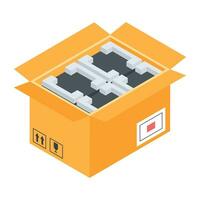 Modern Collection of Delivery Services Isometric Icon vector