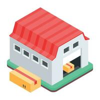 Modern Collection of Delivery Services Isometric Icon vector