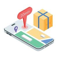 Modern Collection of Delivery Services Isometric Icon vector