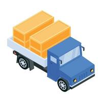 Modern Collection of Delivery Services Isometric Icon vector