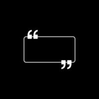 Quotation Marks Icon Symbol, can use for space for Quote, Text, Tittle, Speech, Advice, Memo, Poetry, or Graphic Design Element. Vector Illustration