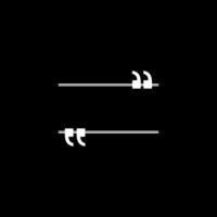 Quotation Marks Icon Symbol, can use for space for Quote, Text, Tittle, Speech, Advice, Memo, Poetry, or Graphic Design Element. Vector Illustration