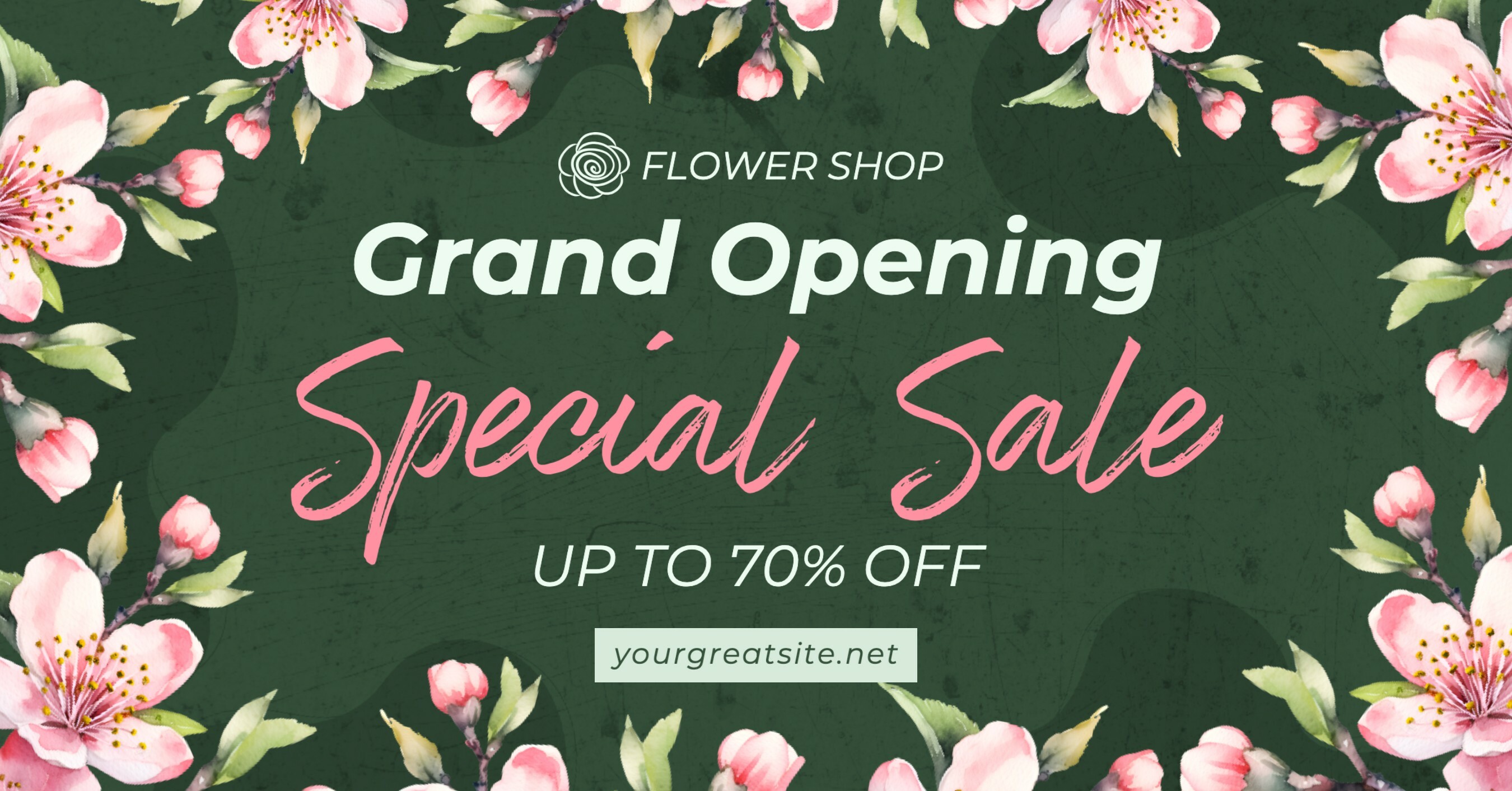 Floral Grand Opening Flower Shop Facebook Ads
