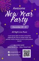 Seasonal New Year Party Poster template