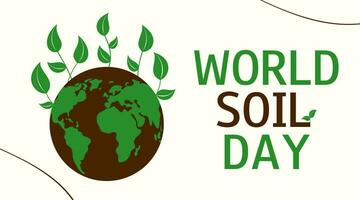 World Soil Day. December 5. Green planet earth. Horizontal banner. Vector illustration.