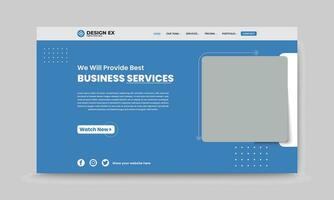 UI UX Business Landing page template design unique and new style vector