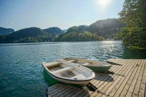 A dock on the river photo