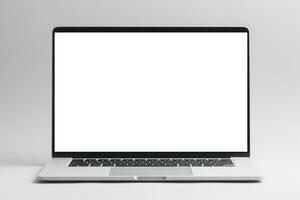 laptop isolated on white background photo