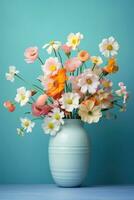 vase with flowers photo