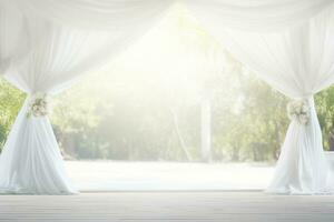 AI Generated Wedding arch with flowers photo