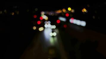 Crowded Blurry Car Traffic at Night video