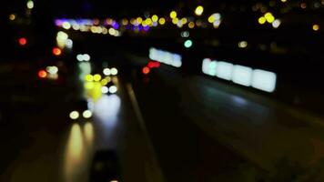 Crowded Blurry Car Traffic at Night video