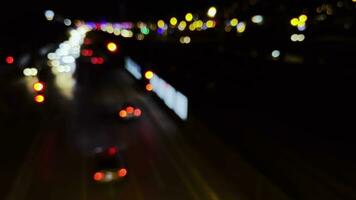 Crowded Blurry Car Traffic at Night video