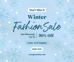 Seasonal Winter Sale Facebook Post template