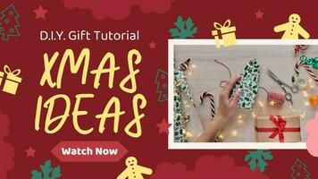 Seasonal Christmas DIY Tutorial Youtube Tumbnail template