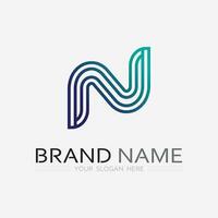 N Letter Logo Template vector