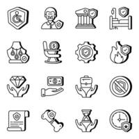 Pack of Assurance Linear Icons vector