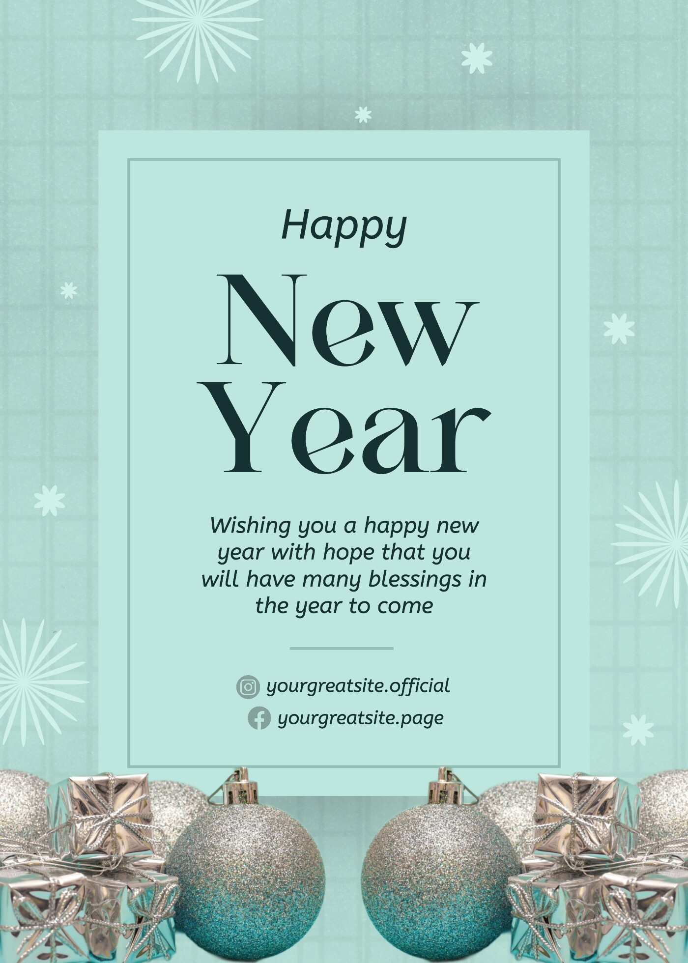 Modern Business New Year Greeting card