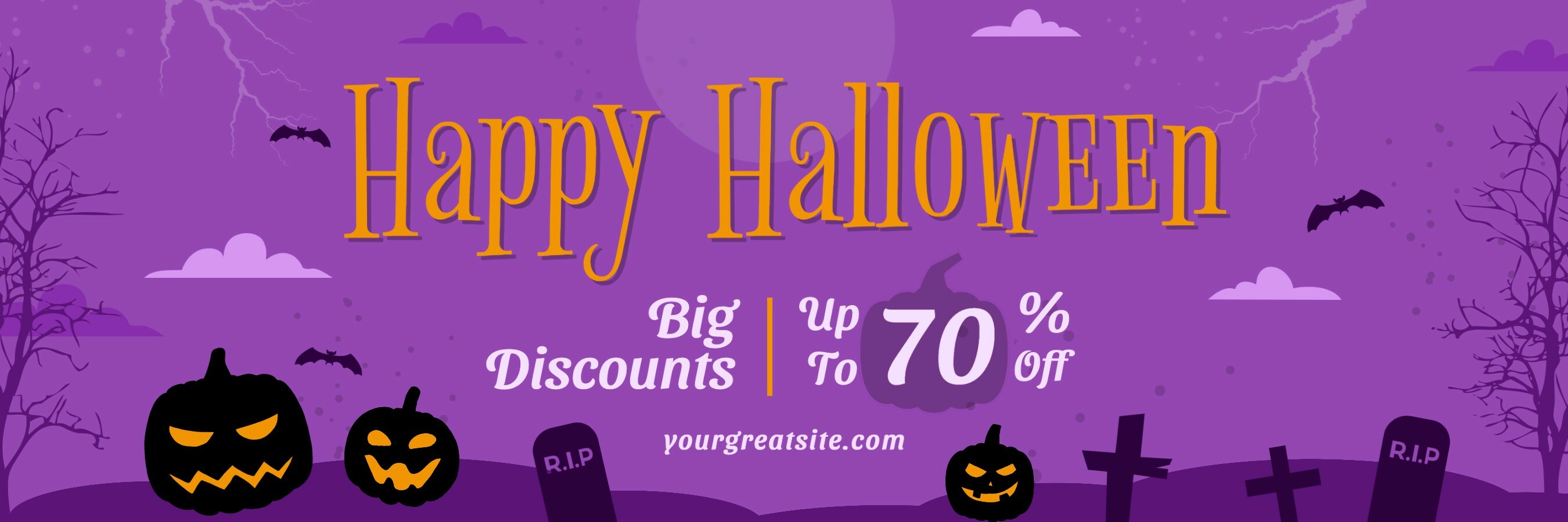 Seasonal Halloween Discount Twitter Header