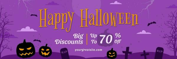 Seasonal Halloween Discount Twitter Header template