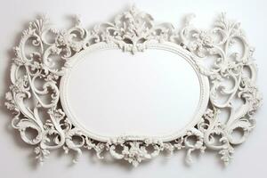 AI Generated antique frame on white photo