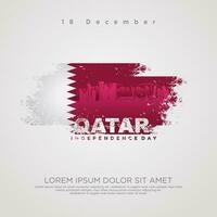 Qatar independence day greeting card vector