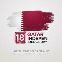 Qatar independence day greeting card vector